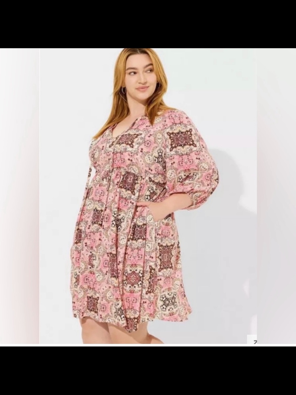 Torrid Pink Paisley Print Short Sleep Dress size 2x